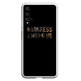 Чехол для Honor 20 с принтом DBD Darkness among us в Новосибирске, Силикон | Область печати: задняя сторона чехла, без боковых панелей | Тематика изображения на принте: among | darkness | daylight | dbd | dead | deadbydaylight | horror | killer | survival | us | выживание | к | мертвы | рассвету | ужас