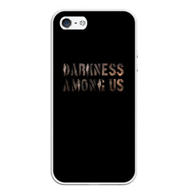 Чехол для iPhone 5/5S матовый с принтом DBD Darkness among us в Новосибирске, Силикон | Область печати: задняя сторона чехла, без боковых панелей | among | darkness | daylight | dbd | dead | deadbydaylight | horror | killer | survival | us | выживание | к | мертвы | рассвету | ужас