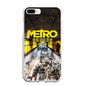 Чехол для iPhone 7Plus/8 Plus матовый с принтом METRO EXODUS EXCLUSIVE в Новосибирске, Силикон | Область печати: задняя сторона чехла, без боковых панелей | ak47 | metro 2033 | metro exodus | апокалипсис | артем | глуховский | дорога | маски | ночь | оружие | поезд | противогаз | сталкеры