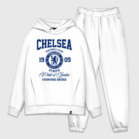 Мужской костюм хлопок OVERSIZE с принтом Челси в Новосибирске,  |  | blue is | chelsea | chelsea fc | ktbffh | the blues | апл | аристократы | клубная | лондон | пенсионеры | синие | фанатская | футбол | футбольная | футбольный клуб | футбольный клуб челси | челси