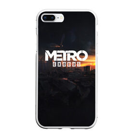 Чехол для iPhone 7Plus/8 Plus матовый с принтом METRO EXODUS в Новосибирске, Силикон | Область печати: задняя сторона чехла, без боковых панелей | ak47 | metro 2033 | metro exodus | апокалипсис | артем | глуховский | дорога | маски | ночь | оружие | поезд | противогаз | сталкеры