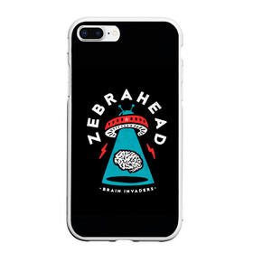 Чехол для iPhone 7Plus/8 Plus матовый с принтом Zebrahead - Brain Invaders в Новосибирске, Силикон | Область печати: задняя сторона чехла, без боковых панелей | album | brain | core | invaders | mind | rapcore | rock | ufo | zebrahead | альбом | зебрахед | мозг