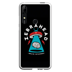 Чехол для Honor P Smart Z с принтом Zebrahead - Brain Invaders в Новосибирске, Силикон | Область печати: задняя сторона чехла, без боковых панелей | album | brain | core | invaders | mind | rapcore | rock | ufo | zebrahead | альбом | зебрахед | мозг