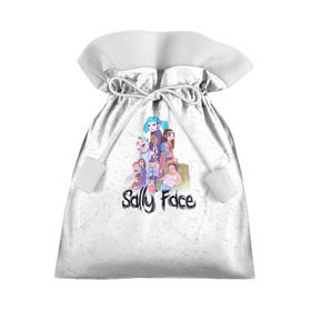 Подарочный 3D мешок с принтом Sally Face в Новосибирске, 100% полиэстер | Размер: 29*39 см | Тематика изображения на принте: sally face | гизмо | девид | девочка | игра | лари | ларри | мальчик | маска | мрачная | на лице | пых | с протезом | сал | сали | салли | салли фейс | фейс | фэйс | эддисон | эшли