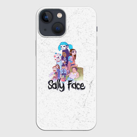 Чехол для iPhone 13 mini с принтом Sally Face в Новосибирске,  |  | sally face | гизмо | девид | девочка | игра | лари | ларри | мальчик | маска | мрачная | на лице | пых | с протезом | сал | сали | салли | салли фейс | фейс | фэйс | эддисон | эшли