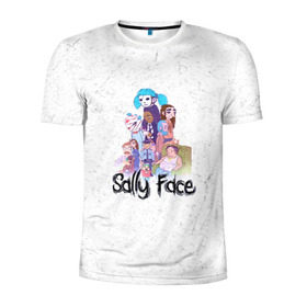 Мужская футболка 3D спортивная с принтом Sally Face в Новосибирске, 100% полиэстер с улучшенными характеристиками | приталенный силуэт, круглая горловина, широкие плечи, сужается к линии бедра | sally face | гизмо | девид | девочка | игра | лари | ларри | мальчик | маска | мрачная | на лице | пых | с протезом | сал | сали | салли | салли фейс | фейс | фэйс | эддисон | эшли