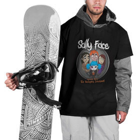 Накидка на куртку 3D с принтом Sally Face в Новосибирске, 100% полиэстер |  | Тематика изображения на принте: sally face | гизмо | девид | девочка | игра | лари | ларри | мальчик | маска | мрачная | на лице | пых | с протезом | сал | сали | салли | салли фейс | фейс | фэйс | эддисон | эшли
