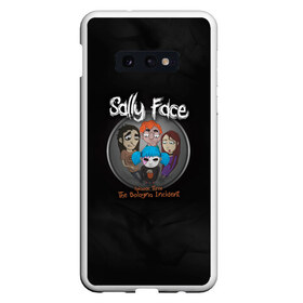 Чехол для Samsung S10E с принтом Sally Face в Новосибирске, Силикон | Область печати: задняя сторона чехла, без боковых панелей | sally face | гизмо | девид | девочка | игра | лари | ларри | мальчик | маска | мрачная | на лице | пых | с протезом | сал | сали | салли | салли фейс | фейс | фэйс | эддисон | эшли