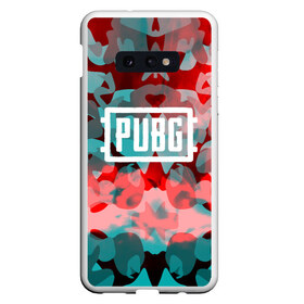 Чехол для Samsung S10E с принтом PUBG в Новосибирске, Силикон | Область печати: задняя сторона чехла, без боковых панелей | action | battlegrounds | chiken | game | online | playerunknown’s | pubg | игры | камуфляж | курица | наемники | огонь | пабг | пубг | сковорода | солдаты | шутер