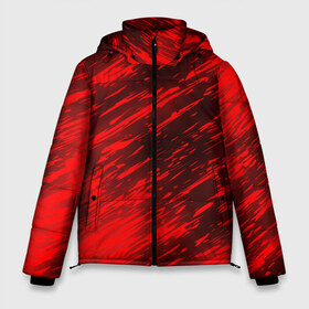 Мужская зимняя куртка 3D с принтом RED FIRE STORM в Новосибирске, верх — 100% полиэстер; подкладка — 100% полиэстер; утеплитель — 100% полиэстер | длина ниже бедра, свободный силуэт Оверсайз. Есть воротник-стойка, отстегивающийся капюшон и ветрозащитная планка. 

Боковые карманы с листочкой на кнопках и внутренний карман на молнии. | bright | fire | heat | light | orange | wildfire | искры | огненный | огонь | оранжевый | пламя | пожар
