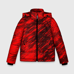 Зимняя куртка для мальчиков 3D с принтом RED FIRE STORM в Новосибирске, ткань верха — 100% полиэстер; подклад — 100% полиэстер, утеплитель — 100% полиэстер | длина ниже бедра, удлиненная спинка, воротник стойка и отстегивающийся капюшон. Есть боковые карманы с листочкой на кнопках, утяжки по низу изделия и внутренний карман на молнии. 

Предусмотрены светоотражающий принт на спинке, радужный светоотражающий элемент на пуллере молнии и на резинке для утяжки | Тематика изображения на принте: bright | fire | heat | light | orange | wildfire | искры | огненный | огонь | оранжевый | пламя | пожар