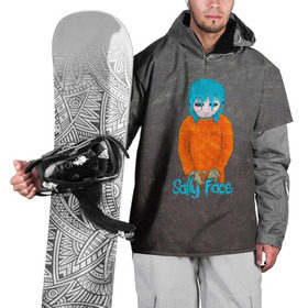 Накидка на куртку 3D с принтом Sally Face в Новосибирске, 100% полиэстер |  | Тематика изображения на принте: sally face | гизмо | девид | девочка | игра | лари | ларри | мальчик | маска | мрачная | на лице | пых | с протезом | сал | сали | салли | салли фейс | фейс | фэйс | эддисон | эшли