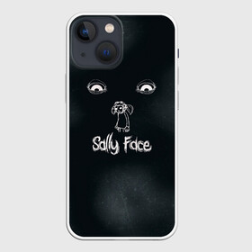 Чехол для iPhone 13 mini с принтом Sally Face в Новосибирске,  |  | sally face | гизмо | девид | девочка | игра | лари | ларри | мальчик | маска | мрачная | на лице | пых | с протезом | сал | сали | салли | салли фейс | фейс | фэйс | эддисон | эшли