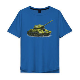 Мужская футболка хлопок Oversize с принтом Зимний Танк в Новосибирске, 100% хлопок | свободный крой, круглый ворот, “спинка” длиннее передней части | war | бмп | броня | военный | война | зеленый | оборона | онлайн | оружие | снежный | танк | танки | танки онлайн | танчики