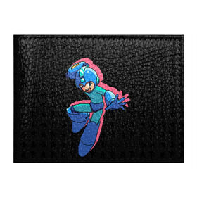 Обложка для студенческого билета с принтом Mega Man (pixel art) Black в Новосибирске, натуральная кожа | Размер: 11*8 см; Печать на всей внешней стороне | 8 bit | 8bit | art | dendy | famicom | game | games | japan | japanese | man | mega | mega man | megaman | nes | pixel | pixel art | pixelart | retro | video games | videogames