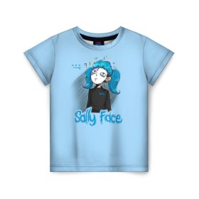 Детская футболка 3D с принтом Sally Face в Новосибирске, 100% гипоаллергенный полиэфир | прямой крой, круглый вырез горловины, длина до линии бедер, чуть спущенное плечо, ткань немного тянется | sally face | гизмо | девид | девочка | игра | лари | ларри | мальчик | маска | мрачная | на лице | пых | с протезом | сал | сали | салли | салли фейс | фейс | фэйс | эддисон | эшли