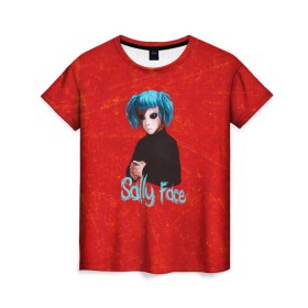 Женская футболка 3D с принтом Sally Face в Новосибирске, 100% полиэфир ( синтетическое хлопкоподобное полотно) | прямой крой, круглый вырез горловины, длина до линии бедер | sally face | гизмо | девид | девочка | игра | лари | ларри | мальчик | маска | мрачная | на лице | пых | с протезом | сал | сали | салли | салли фейс | фейс | фэйс | эддисон | эшли