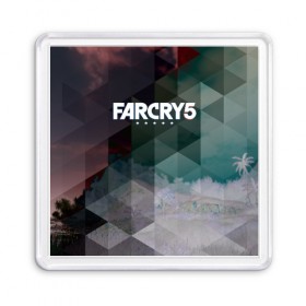 Магнит 55*55 с принтом FarCry polygon в Новосибирске, Пластик | Размер: 65*65 мм; Размер печати: 55*55 мм | far cry | far cry 5 | far cry new dawn | far cry primal | farcry | fc 5 | fc5 | game | new dawn | primal | игры | постапокалипсис | фар край | фар край 5