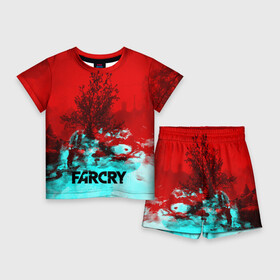 Детский костюм с шортами 3D с принтом FARCRY в Новосибирске,  |  | far cry | far cry 5 | far cry new dawn | far cry primal | farcry | fc 5 | fc5 | game | new dawn | primal | игры | постапокалипсис | фар край | фар край 5