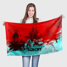 Флаг 3D с принтом FARCRY в Новосибирске, 100% полиэстер | плотность ткани — 95 г/м2, размер — 67 х 109 см. Принт наносится с одной стороны | far cry | far cry 5 | far cry new dawn | far cry primal | farcry | fc 5 | fc5 | game | new dawn | primal | игры | постапокалипсис | фар край | фар край 5