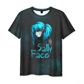 Мужская футболка 3D с принтом Sally Face в Новосибирске, 100% полиэфир | прямой крой, круглый вырез горловины, длина до линии бедер | sally face | гизмо | девид | девочка | игра | лари | ларри | мальчик | маска | мрачная | на лице | пых | с протезом | сал | сали | салли | салли фейс | фейс | фэйс | эддисон | эшли