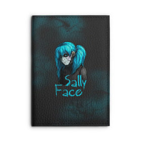 Обложка для автодокументов с принтом Sally Face в Новосибирске, натуральная кожа |  размер 19,9*13 см; внутри 4 больших “конверта” для документов и один маленький отдел — туда идеально встанут права | Тематика изображения на принте: sally face | гизмо | девид | девочка | игра | лари | ларри | мальчик | маска | мрачная | на лице | пых | с протезом | сал | сали | салли | салли фейс | фейс | фэйс | эддисон | эшли