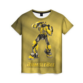 Женская футболка 3D с принтом Bumblebee -3- в Новосибирске, 100% полиэфир ( синтетическое хлопкоподобное полотно) | прямой крой, круглый вырез горловины, длина до линии бедер | kefer | volkswagen | автобот | бамблби | трансформатор | трансформаторы | шершень | шмель