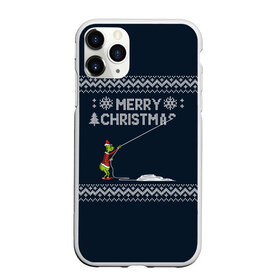 Чехол для iPhone 11 Pro матовый с принтом Гринч Вязаный в Новосибирске, Силикон |  | вязаный свитер | вязка | новый год | рождество