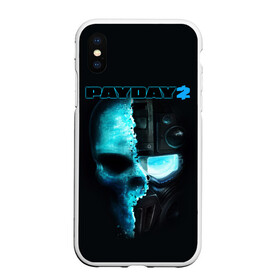 Чехол для iPhone XS Max матовый с принтом Payday 2 в Новосибирске, Силикон | Область печати: задняя сторона чехла, без боковых панелей | 2 | payday | беглец | бот | ограбления | пейдей | призрак | симулятор | техник | штурмовик | шутер