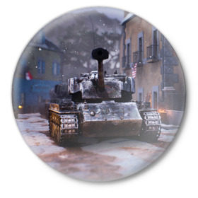 Значок с принтом Танк в засаде в Новосибирске,  металл | круглая форма, металлическая застежка в виде булавки | 9 мая | cs | winner | wot | армия | бронетехника | вов | день победы | зима | игра | контра | оружие | победитель | танки | танки онлайн | танкист | танковые войска