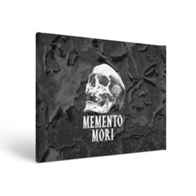 Холст прямоугольный с принтом Memento mori в Новосибирске, 100% ПВХ |  | Тематика изображения на принте: black | death | life | memento mori | skeleton | skull | жизнь | скелет | череп | черный