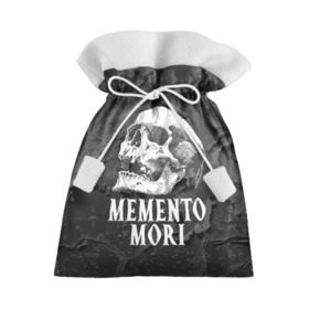 Подарочный 3D мешок с принтом Memento mori в Новосибирске, 100% полиэстер | Размер: 29*39 см | black | death | life | memento mori | skeleton | skull | жизнь | скелет | череп | черный