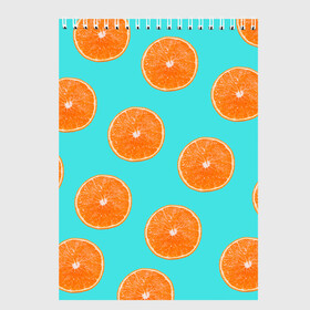 Скетчбук с принтом Апельсины в Новосибирске, 100% бумага
 | 48 листов, плотность листов — 100 г/м2, плотность картонной обложки — 250 г/м2. Листы скреплены сверху удобной пружинной спиралью | Тематика изображения на принте: апельсин | апельсины | грейпфрукт | грейпфрут | разрез | сочный | фрукт