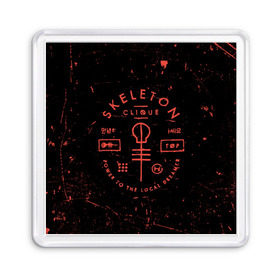 Магнит 55*55 с принтом TOP - Skeleton Clique в Новосибирске, Пластик | Размер: 65*65 мм; Размер печати: 55*55 мм | band | best | blurry | face | indie | logo | music | one | pilots | pop | regional | rock | symbol | top | trench | twenty | vessel | группа | инди | лого | логотип | музыка | пилоты | поп | рок | символ | топ | тренч