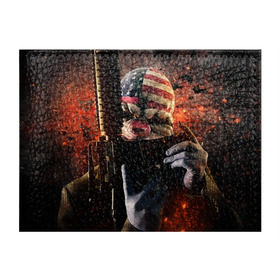 Обложка для студенческого билета с принтом Payday 2 в Новосибирске, натуральная кожа | Размер: 11*8 см; Печать на всей внешней стороне | chains day | game | gun | mask | payday | payday 2 | payday2 | грабители | зло | игра | клоун | маска | ограбление | оружие | пистолет