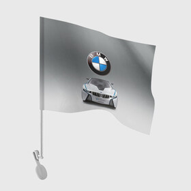 Флаг для автомобиля с принтом BMW Vision в Новосибирске, 100% полиэстер | Размер: 30*21 см | bmw | car | germany | motorsport | sports car | автомобиль | автоспорт | бмв | германия | спорткар