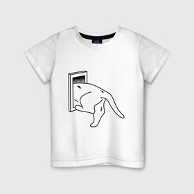 Детская футболка хлопок с принтом Толстый Кот в Новосибирске, 100% хлопок | круглый вырез горловины, полуприлегающий силуэт, длина до линии бедер | cat | citty | fat | котик | кошак