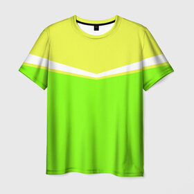 Мужская футболка 3D с принтом Угол зеленый в Новосибирске, 100% полиэфир | прямой крой, круглый вырез горловины, длина до линии бедер | кислотные костюмы | кислотные цвета | неон | флуоресцентные принты