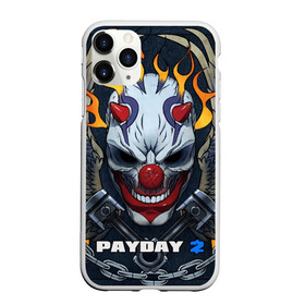 Чехол для iPhone 11 Pro матовый с принтом Payday 2 в Новосибирске, Силикон |  | Тематика изображения на принте: chains day | game | gun | mask | payday | payday 2 | payday2 | грабители | зло | игра | клоун | маска | ограбление | оружие | пистолет