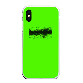 Чехол для iPhone XS Max матовый с принтом Гранж зеленый в Новосибирске, Силикон | Область печати: задняя сторона чехла, без боковых панелей | кислотные костюмы | кислотные цвета | неон | флуоресцентные принты