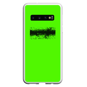 Чехол для Samsung Galaxy S10 с принтом Гранж зеленый в Новосибирске, Силикон | Область печати: задняя сторона чехла, без боковых панелей | Тематика изображения на принте: кислотные костюмы | кислотные цвета | неон | флуоресцентные принты