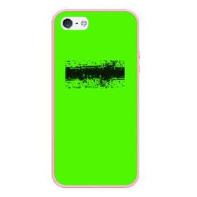 Чехол для iPhone 5/5S матовый с принтом Гранж зеленый в Новосибирске, Силикон | Область печати: задняя сторона чехла, без боковых панелей | кислотные костюмы | кислотные цвета | неон | флуоресцентные принты