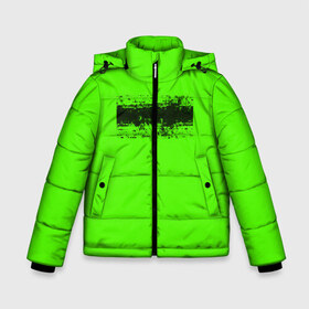 Зимняя куртка для мальчиков 3D с принтом Гранж зеленый в Новосибирске, ткань верха — 100% полиэстер; подклад — 100% полиэстер, утеплитель — 100% полиэстер | длина ниже бедра, удлиненная спинка, воротник стойка и отстегивающийся капюшон. Есть боковые карманы с листочкой на кнопках, утяжки по низу изделия и внутренний карман на молнии. 

Предусмотрены светоотражающий принт на спинке, радужный светоотражающий элемент на пуллере молнии и на резинке для утяжки | кислотные костюмы | кислотные цвета | неон | флуоресцентные принты