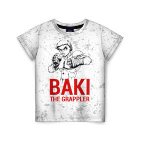 Детская футболка 3D с принтом Baki the Grappler / Боец Баки в Новосибирске, 100% гипоаллергенный полиэфир | прямой крой, круглый вырез горловины, длина до линии бедер, чуть спущенное плечо, ткань немного тянется | Тематика изображения на принте: ahegao | anime | baki | fighter | grappler | manga | the | аниме | анимешники | анимешнику | ахегао | баки | боевые | боец | бойцы | доппо | драки | искусства | манга | мульт | мультик | сериал | хамма | юдзиро