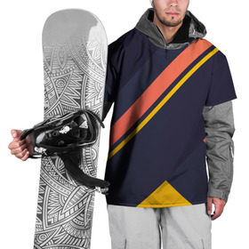 Накидка на куртку 3D с принтом Футуристические линии в Новосибирске, 100% полиэстер |  | желтый | синий | черный