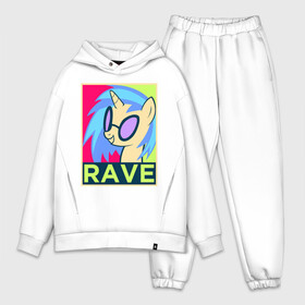 Мужской костюм хлопок OVERSIZE с принтом DJ Pon 3 RAVE в Новосибирске,  |  | Тематика изображения на принте: dj pon 3 | mlp | my little pony | pony | rave | vinyl scratch | винил скрэтч | млп | мой маленький пони | пони | рейв