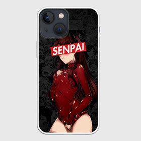 Чехол для iPhone 13 mini с принтом Anime (Senpai 1) в Новосибирске,  |  | ahegao | anime | manga | sempai | senpai | аниме | ахегао | манга | семпай | сенпай