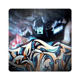Магнит виниловый Квадрат с принтом GRAFFITY в Новосибирске, полимерный материал с магнитным слоем | размер 9*9 см, закругленные углы | graffity | paint | street art | urban | город | граффити | искусство | кирпичи | краски | рисунки | стена | улицы | уличное искусство