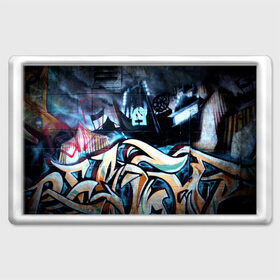 Магнит 45*70 с принтом GRAFFITY в Новосибирске, Пластик | Размер: 78*52 мм; Размер печати: 70*45 | graffity | paint | street art | urban | город | граффити | искусство | кирпичи | краски | рисунки | стена | улицы | уличное искусство