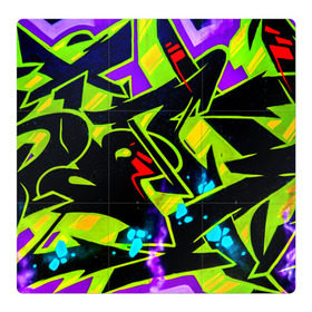 Магнитный плакат 3Х3 с принтом Кислотное Граффити в Новосибирске, Полимерный материал с магнитным слоем | 9 деталей размером 9*9 см | graffity | paint | street art | urban | город | граффити | искусство | кирпичи | краски | рисунки | стена | улицы | уличное искусство